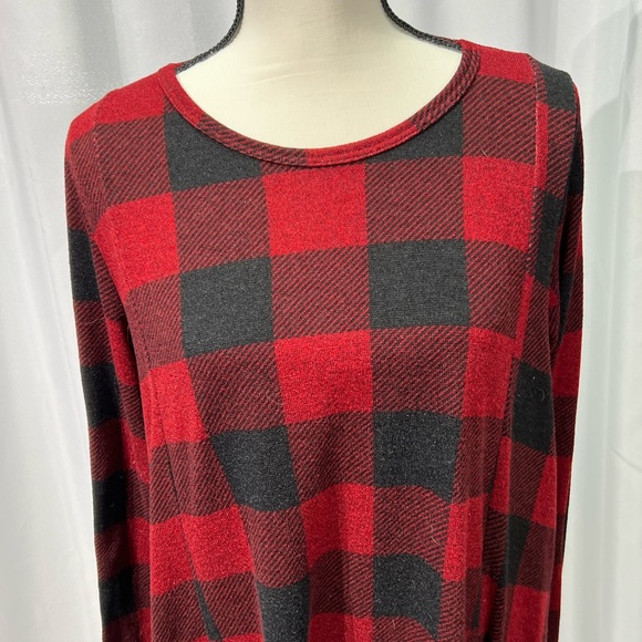 Eggs by èloges Causal Red Buffalo Check A-Line Dress - size Large - Picture 9 of 12